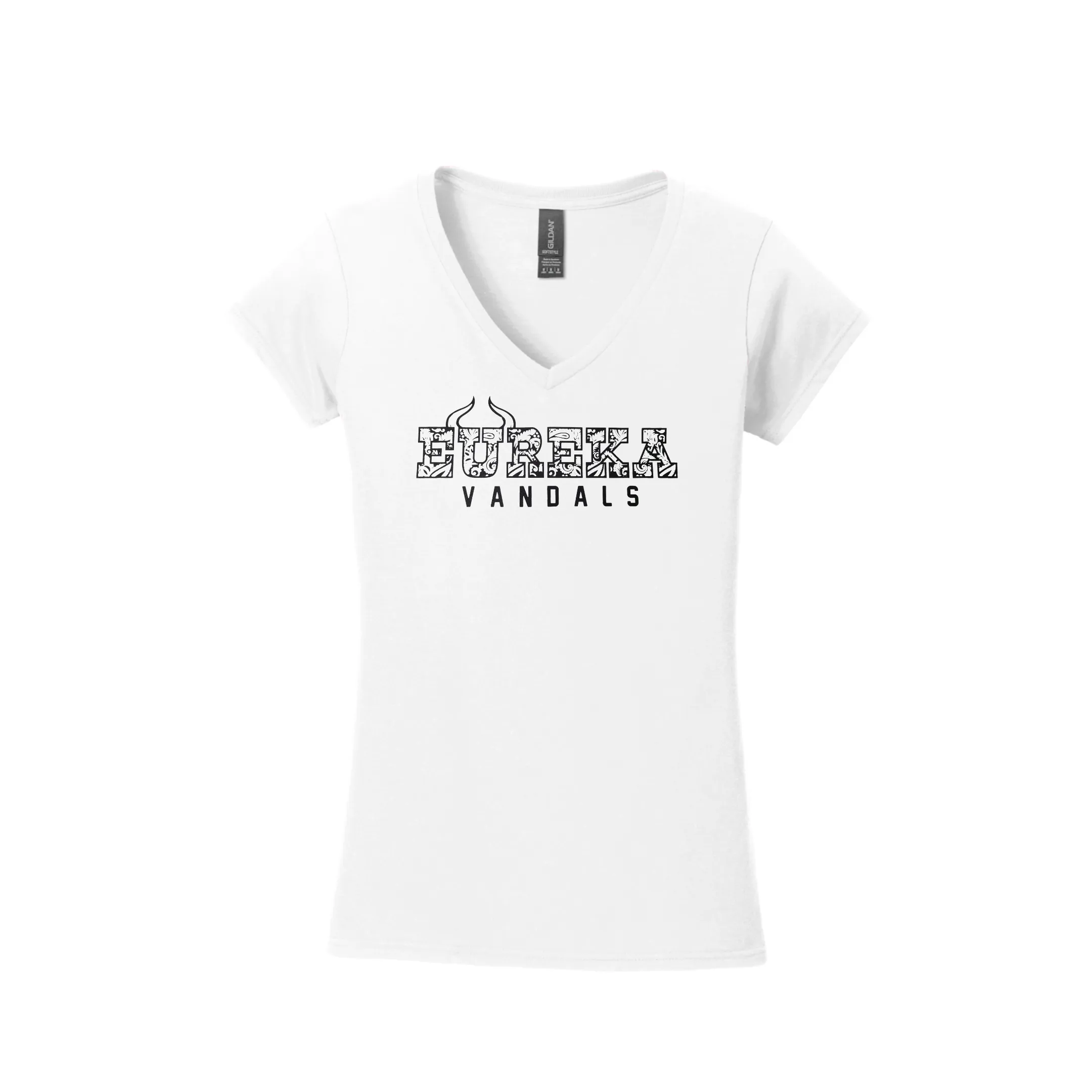 Women's V-Neck Paisley Horns Shirt