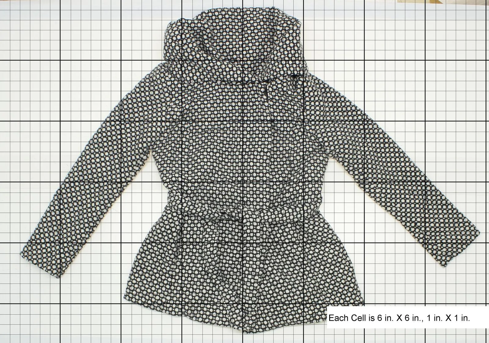 Xhilaration Women's Faux Wool Wrap Jacket White / Black Medium