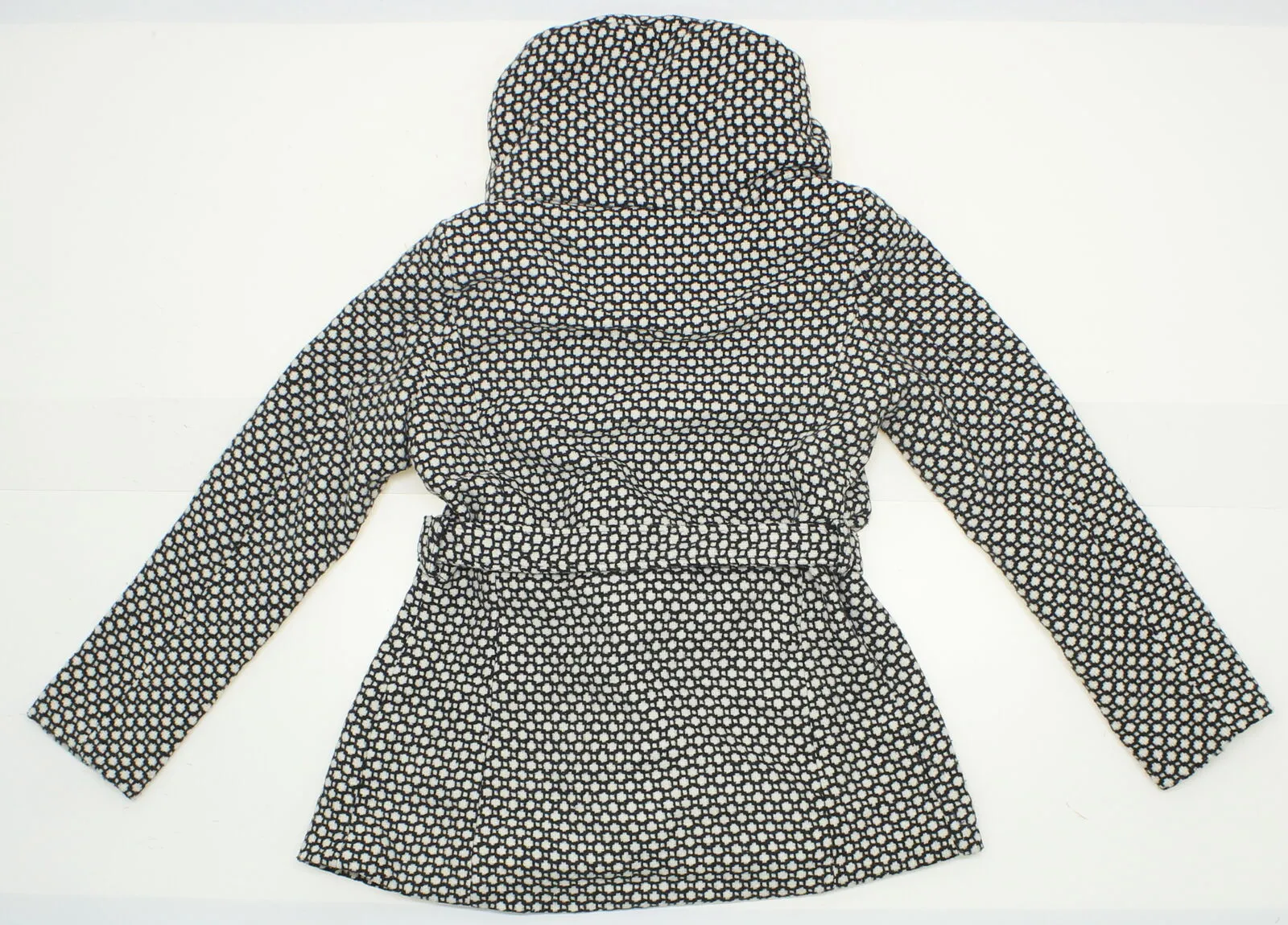 Xhilaration Women's Faux Wool Wrap Jacket White / Black Medium