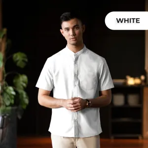 Zein Collarless Shirt Short Sleeve