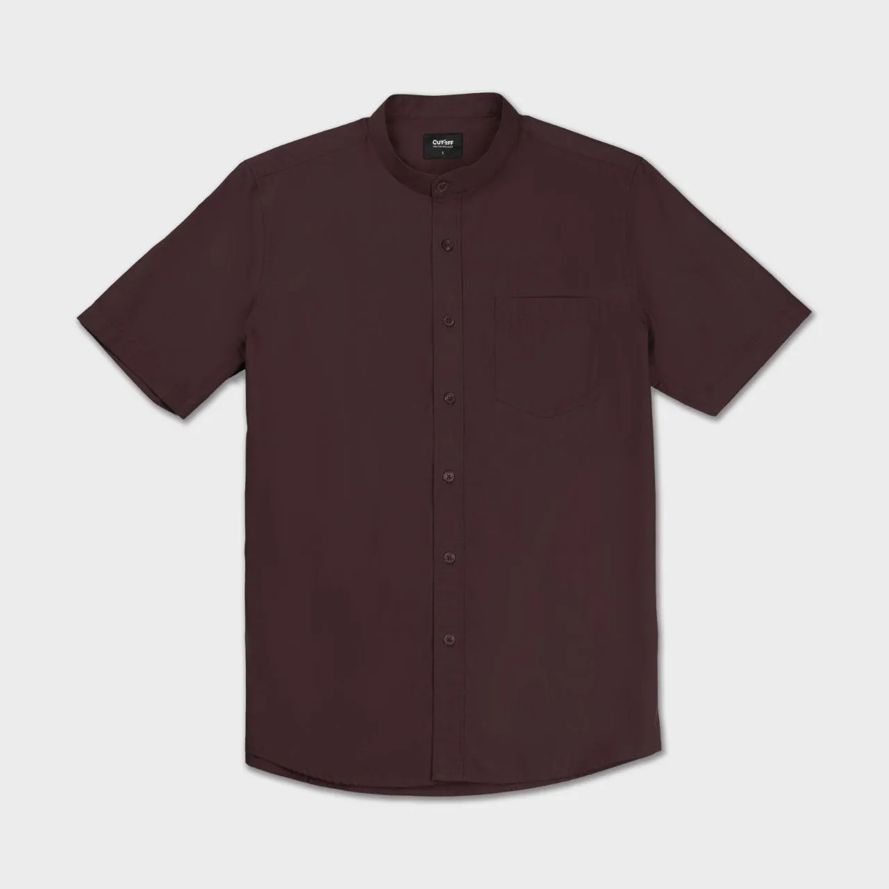 Zein Collarless Shirt Short Sleeve